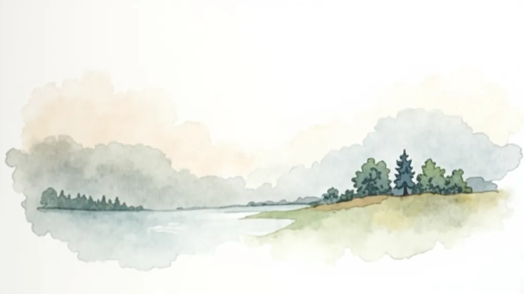 Completed watercolor painting with barely visible light pencil sketch lines showing through transparent washes