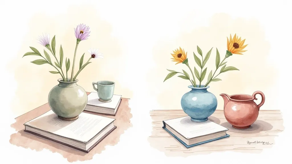 Mixed media still life compositions
